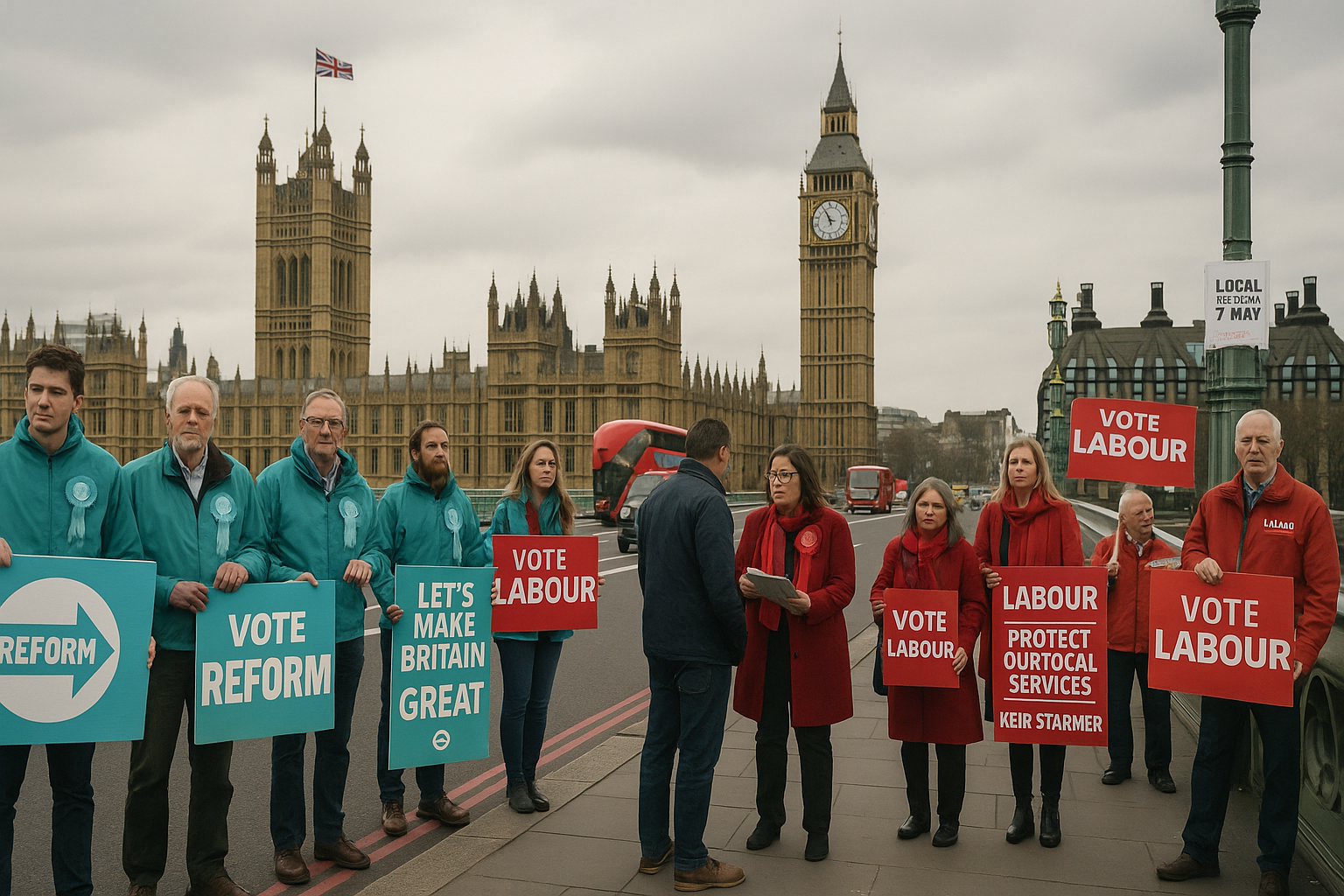 Reform UK Surges Ahead as May Local Elections Loom — Labour Fights to Hold Key Councils