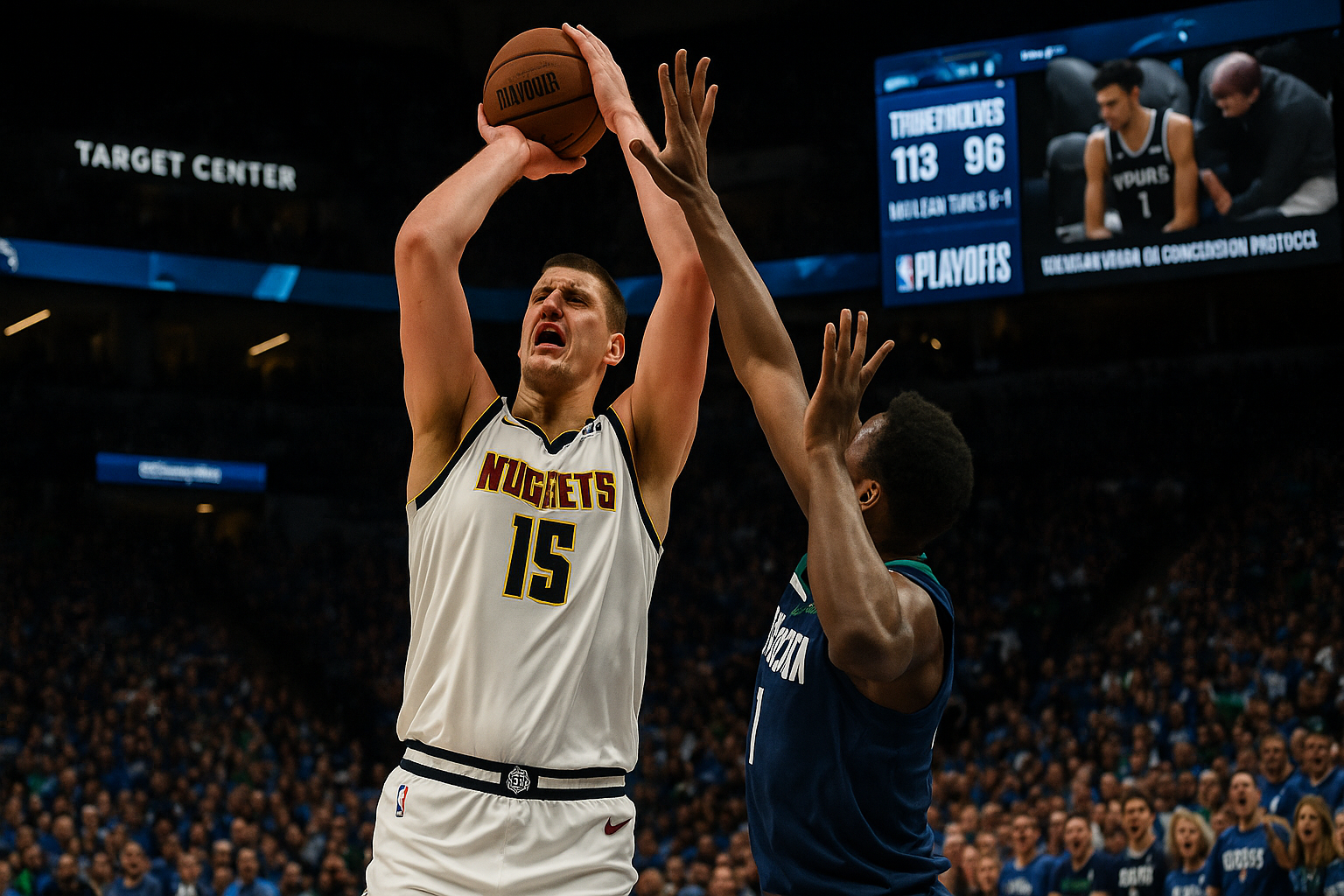 Timberwolves Stun Nuggets in Game 3 as Jokic Struggles, Wembanyama Enters Concussion Protocol