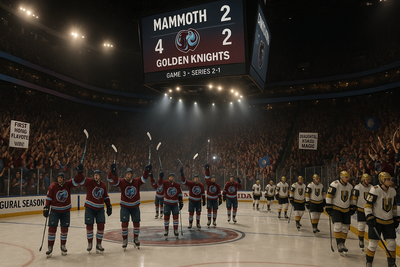 Utah Mammoth Secure Historic First Home Playoff Win, Take 2-1 Series Lead Over Golden Knights