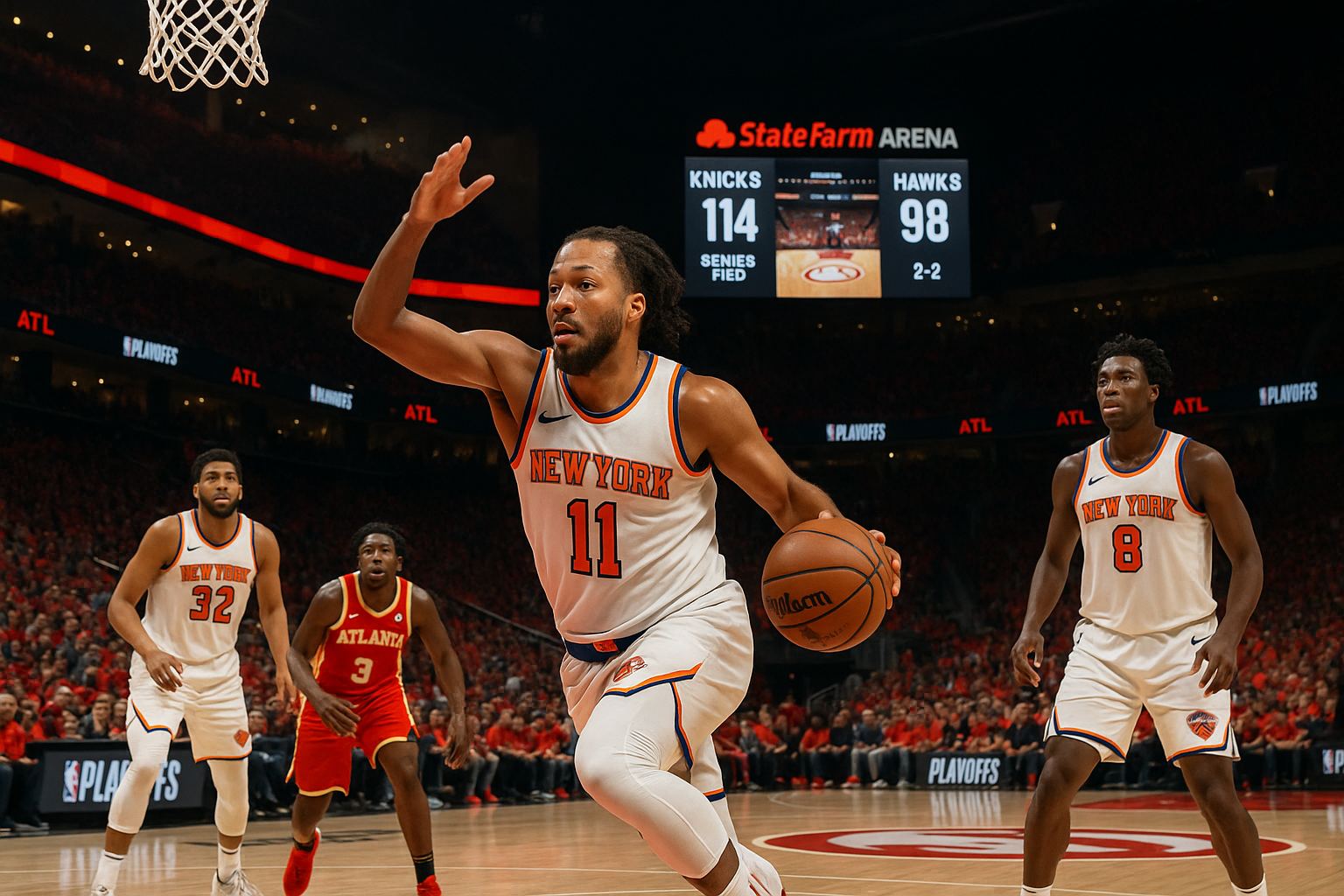 Knicks Even Playoff Series with Hawks as Brunson, Towns, and Anunoby Combine for 61 Points