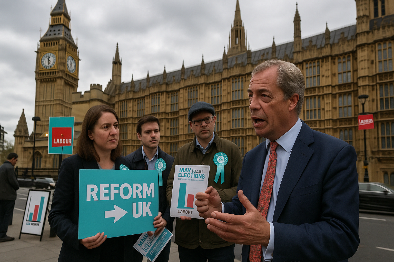 Reform UK Surges in Polls Ahead of May Local Elections as Labour Struggles