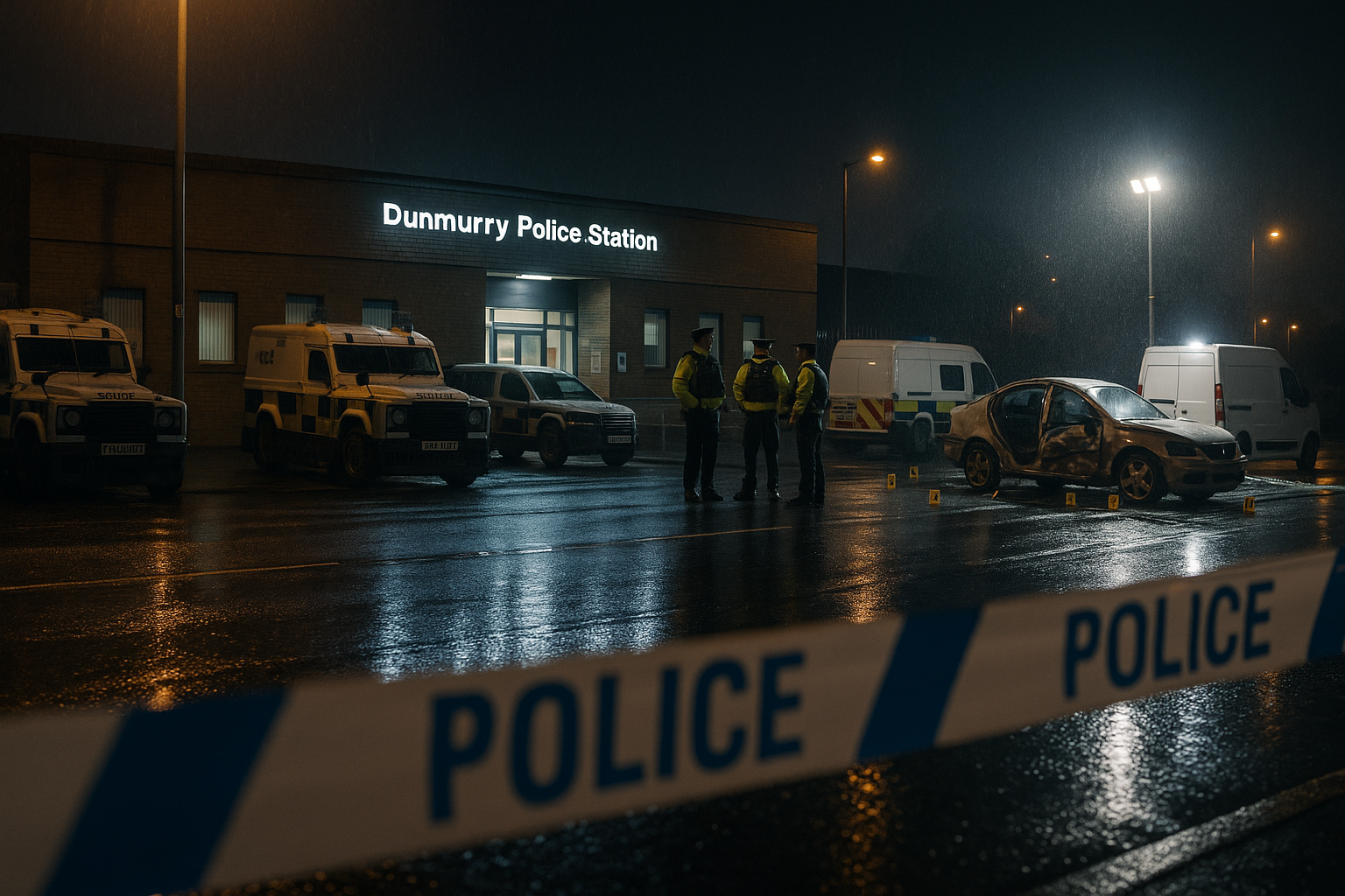 New IRA Claims Responsibility for Car Bomb at Dunmurry Police Station as Man Arrested