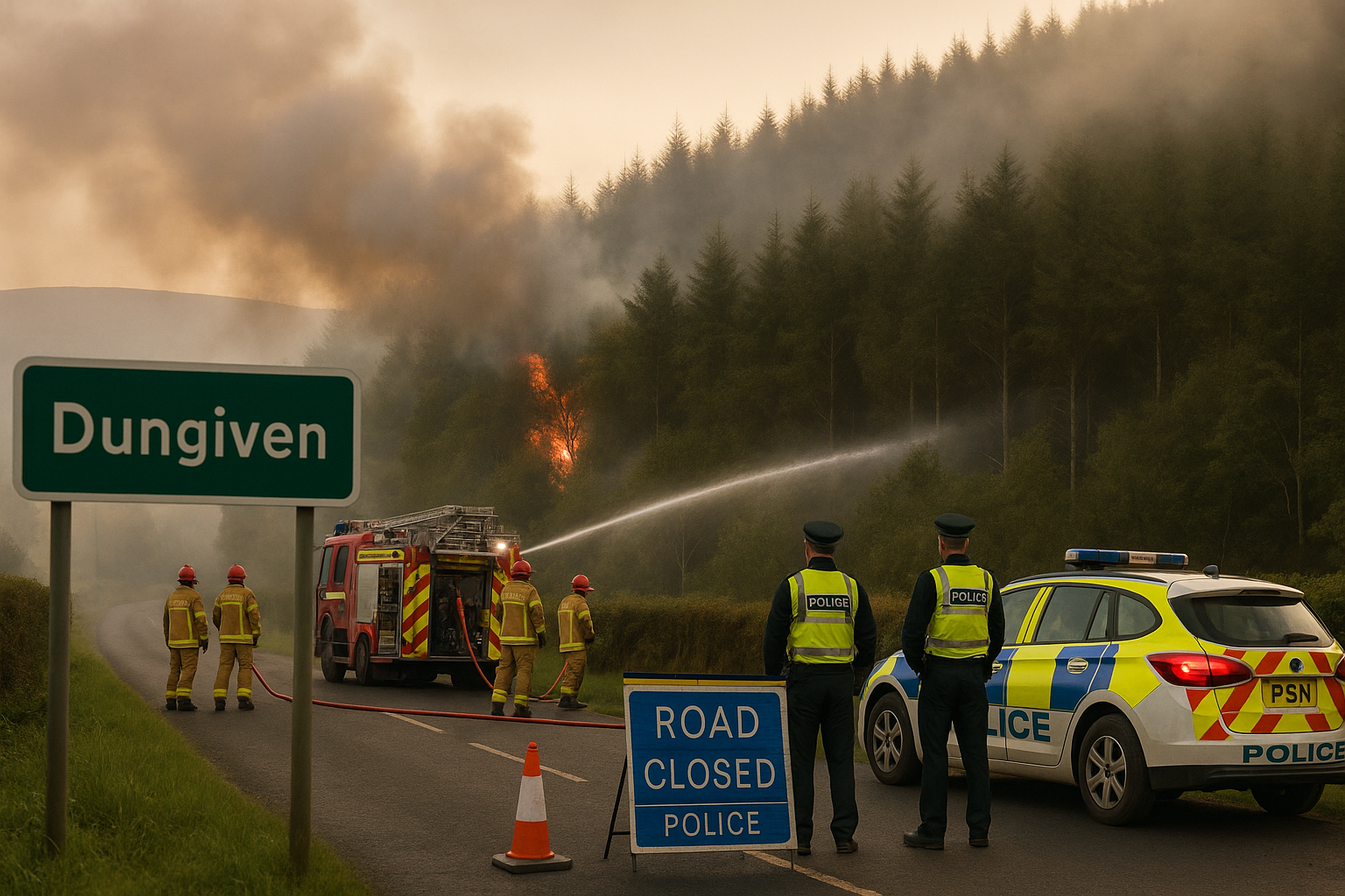 Forest Fire and Road Deaths Cast Shadow Over Northern Ireland's Bank Holiday