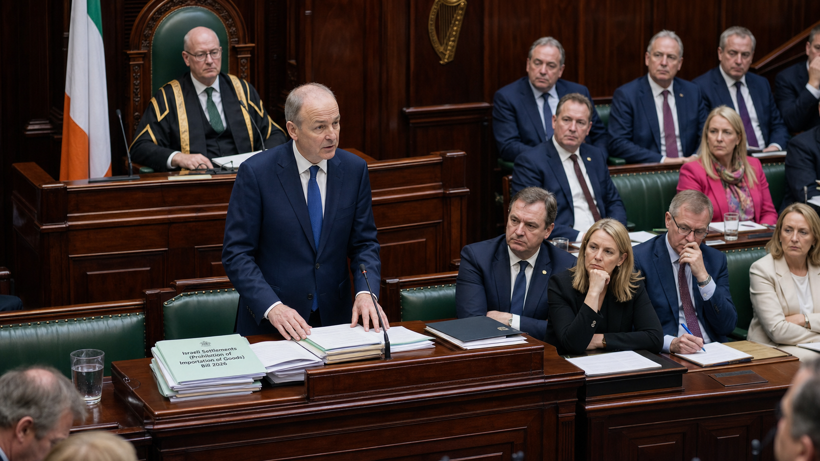 Taoiseach Defends Occupied Territories Bill as Opposition Accuses Government of 'Gutting' Legislation