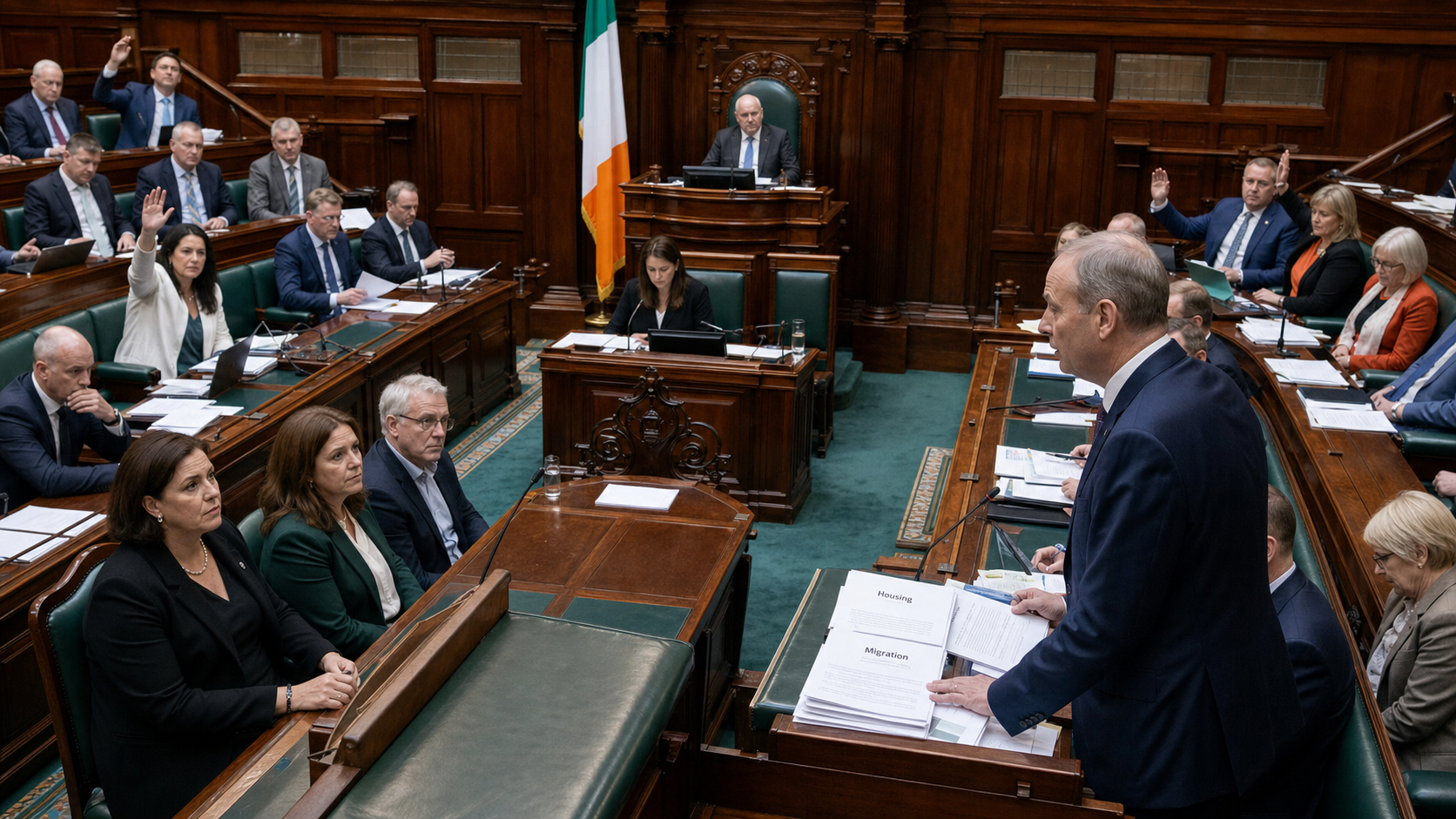 Government's Housing and Migration Agenda Faces Dáil Scrutiny as Opposition Demands Accountability