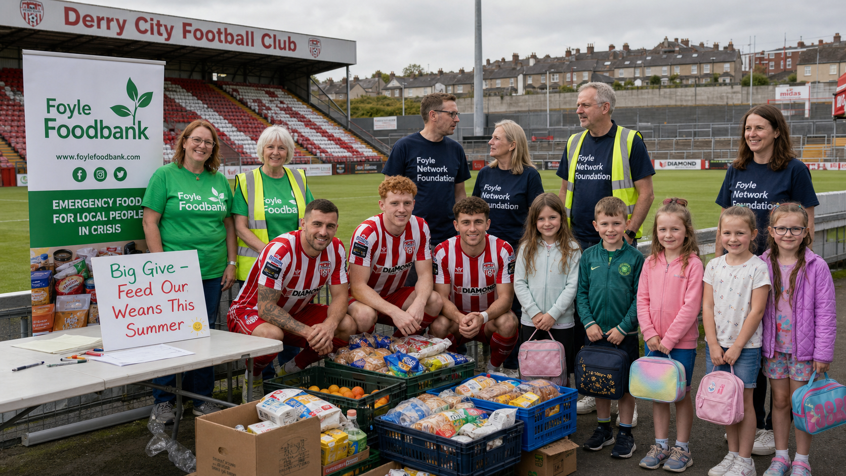 Derry City FC Backs 'Big Give' Appeal to Feed Children Through Summer
