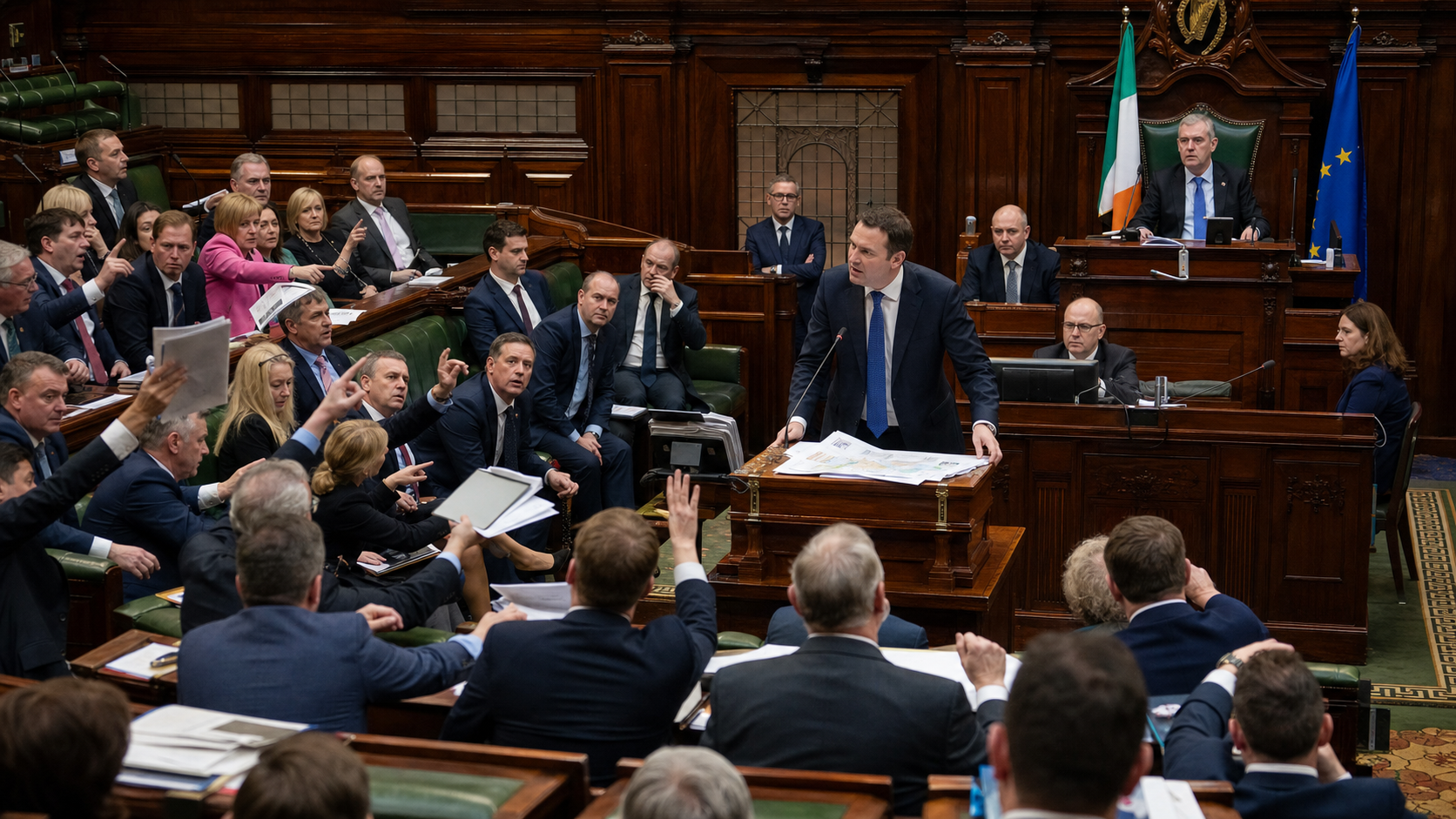Housing Minister Accused of 'Fleeing the Country' as Opposition Tears Into Government's New Housing Plan in Dáil