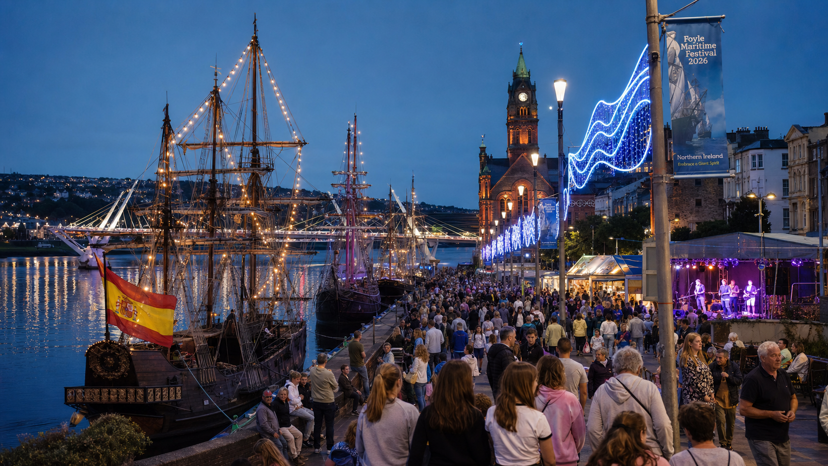 Foyle Maritime Festival Transforms Derry's Riverfront as Spanish Galleon and Tall Ships Draw Thousands