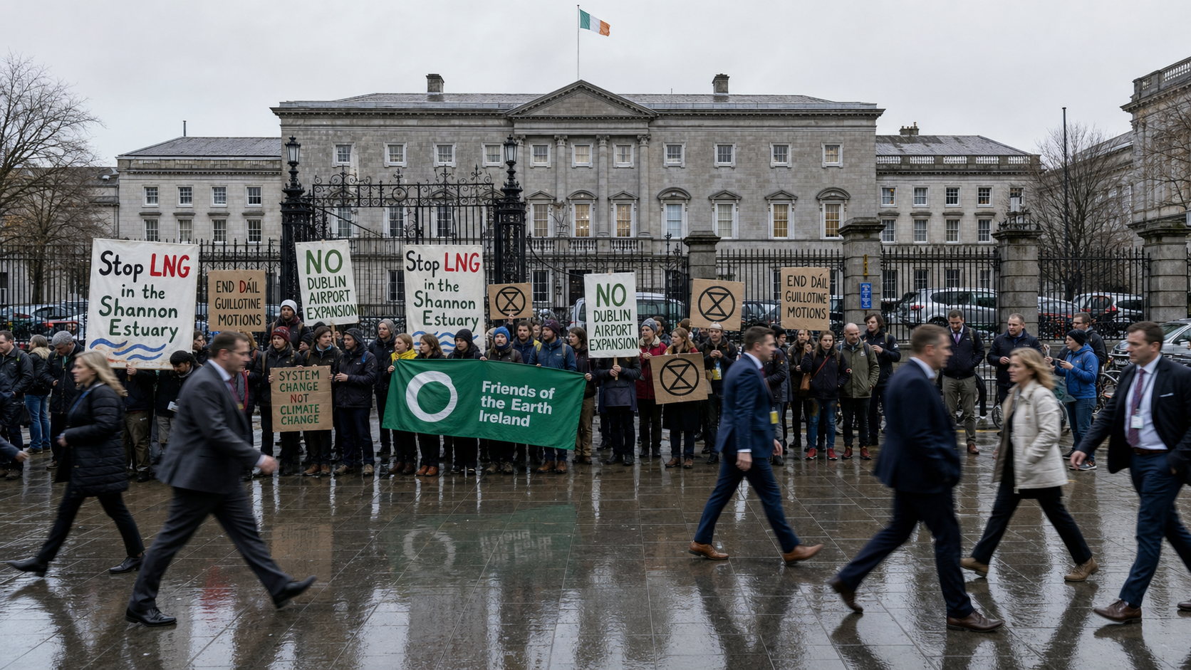 Government Accused of 'Undemocratic' Guillotine on LNG and Dublin Airport Bills as Climate Groups Condemn Rush