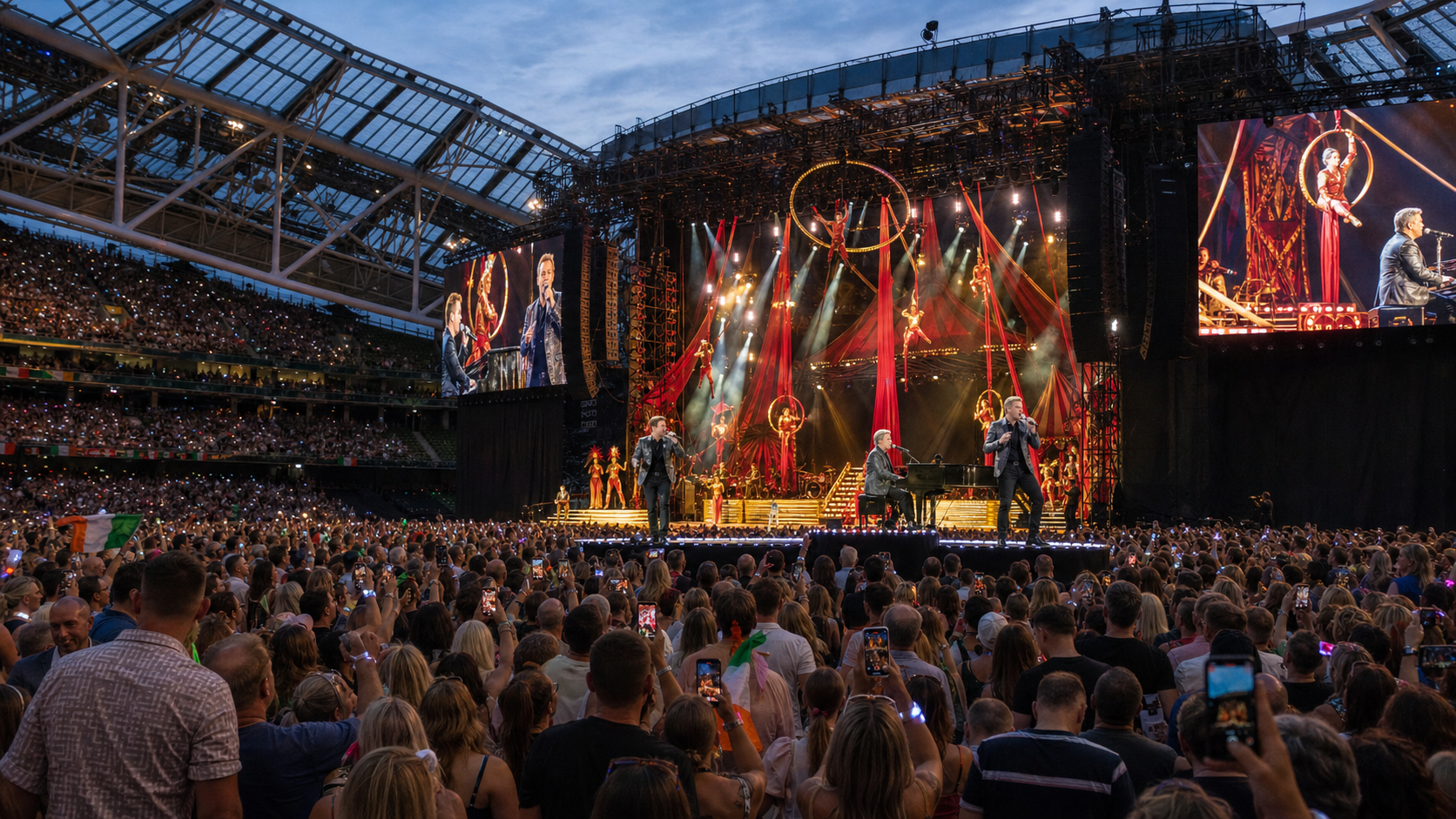 Take That Bring 'Circus Live' Spectacular to Aviva Stadium as Ireland's Summer Concert Season Reaches Its Peak