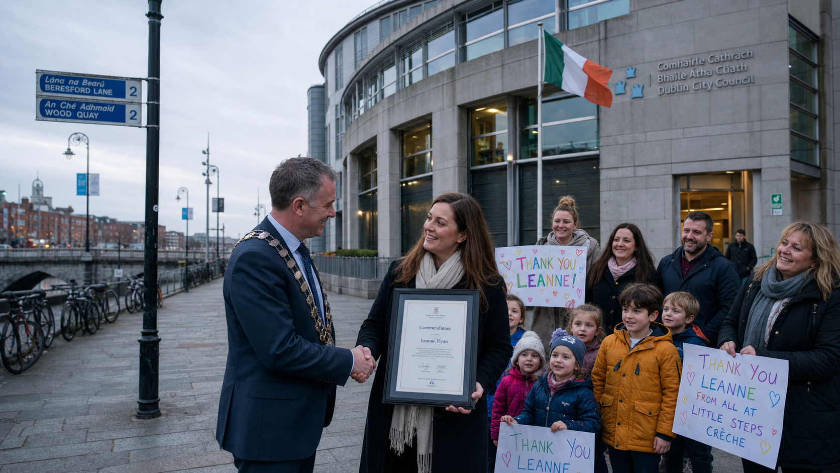 Dublin City Council to Honour Crèche Worker Leanne Flynn for Parnell Square Bravery