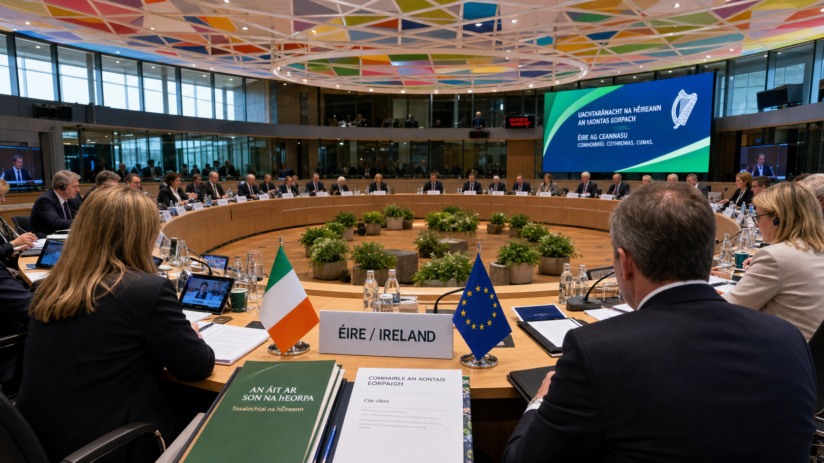 Ireland Takes the Helm of the EU Council Presidency with Ambition, Urgency, and a Historic Irish Language Milestone
