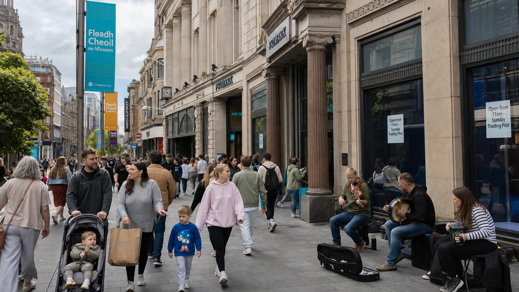 Belfast's Sunday Trading Pilot Begins as Large Retailers Open Early for Fleadh Weekend