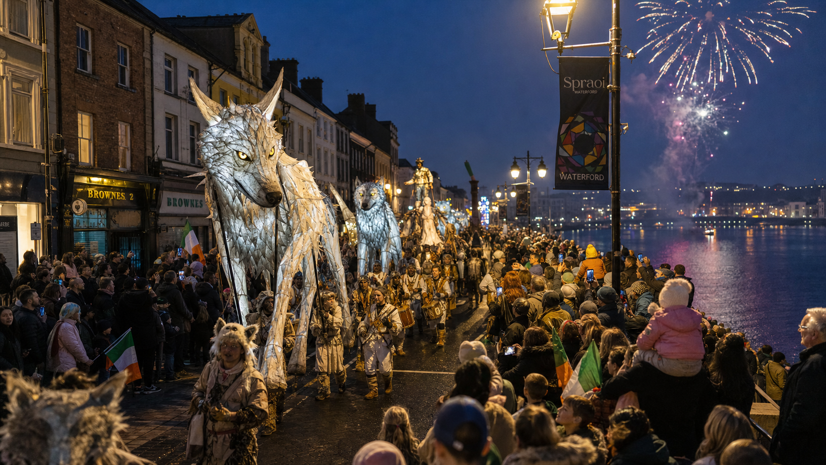 Waterford's Spraoi Festival Dazzles with International Street Arts as Howl Parade Lights Up the Suir