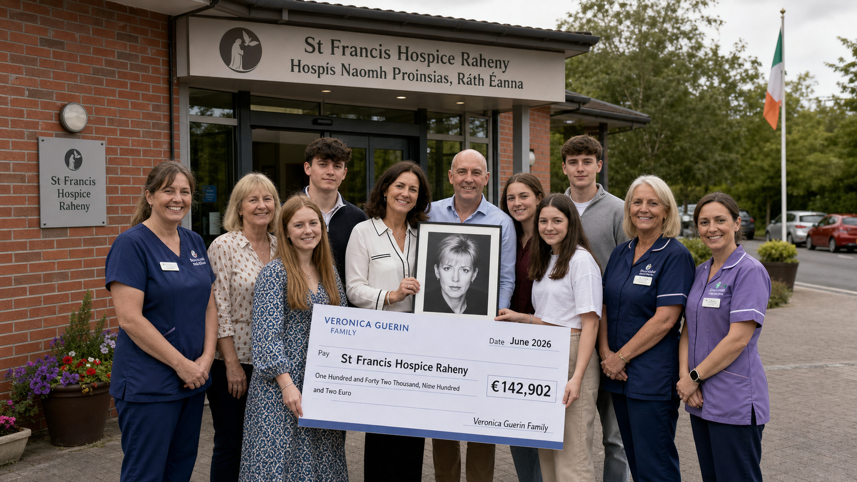 Veronica Guerin's Family Present €142,000 to St Francis Hospice in Journalist's Memory