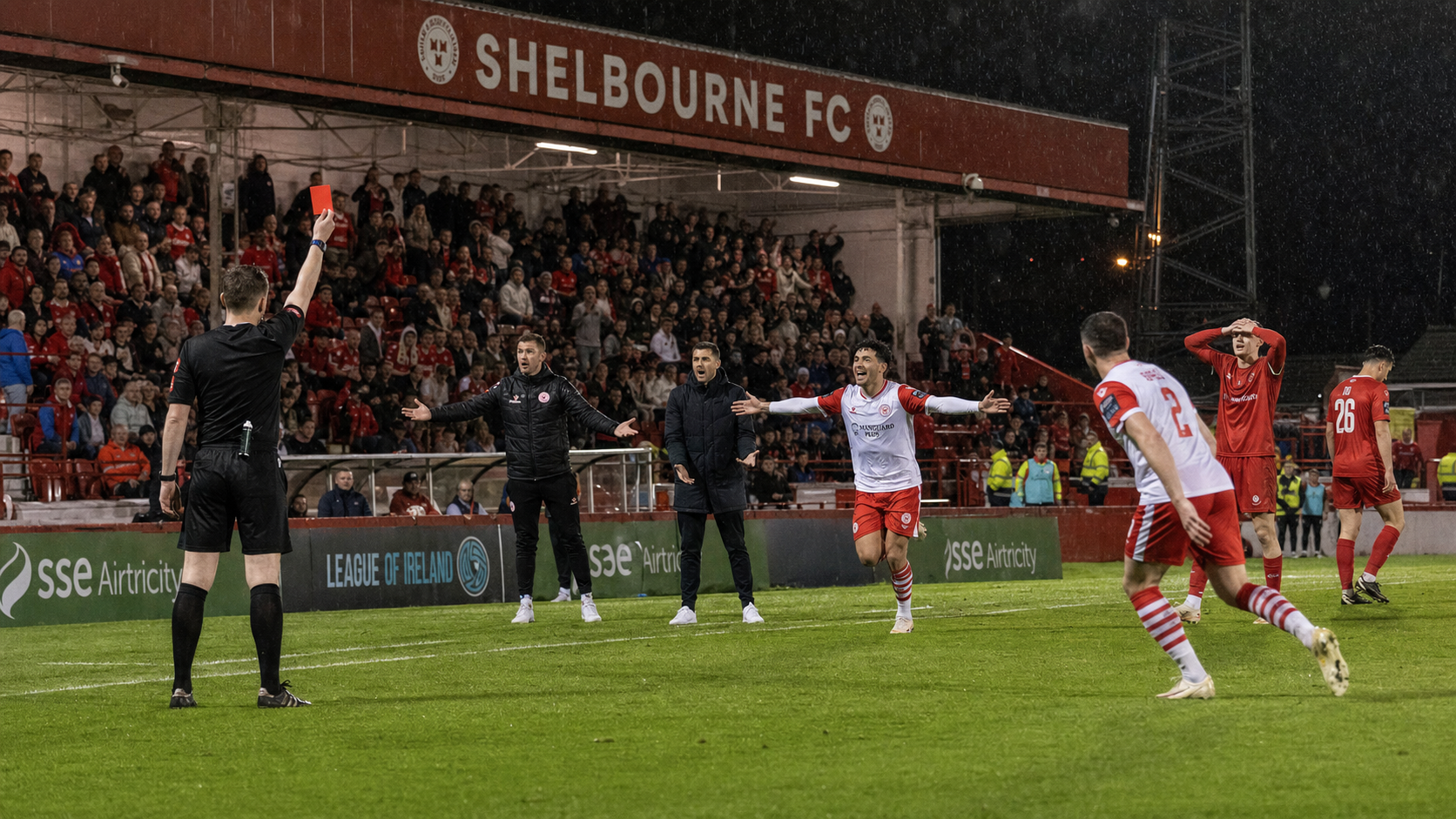 St Pat's Beat Shelbourne in Fractious Dublin Derby as Four Red Cards Mar Tolka Park Clash