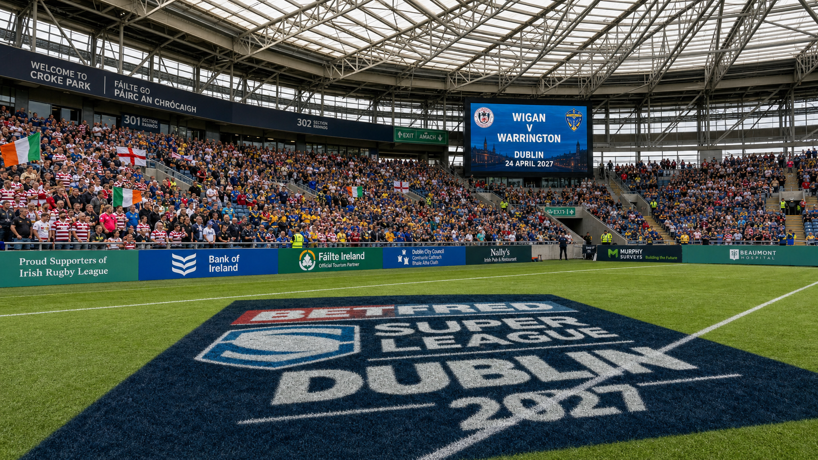 Wigan Warriors and Warrington Wolves to Play Historic First Super League Match in Dublin in April 2027