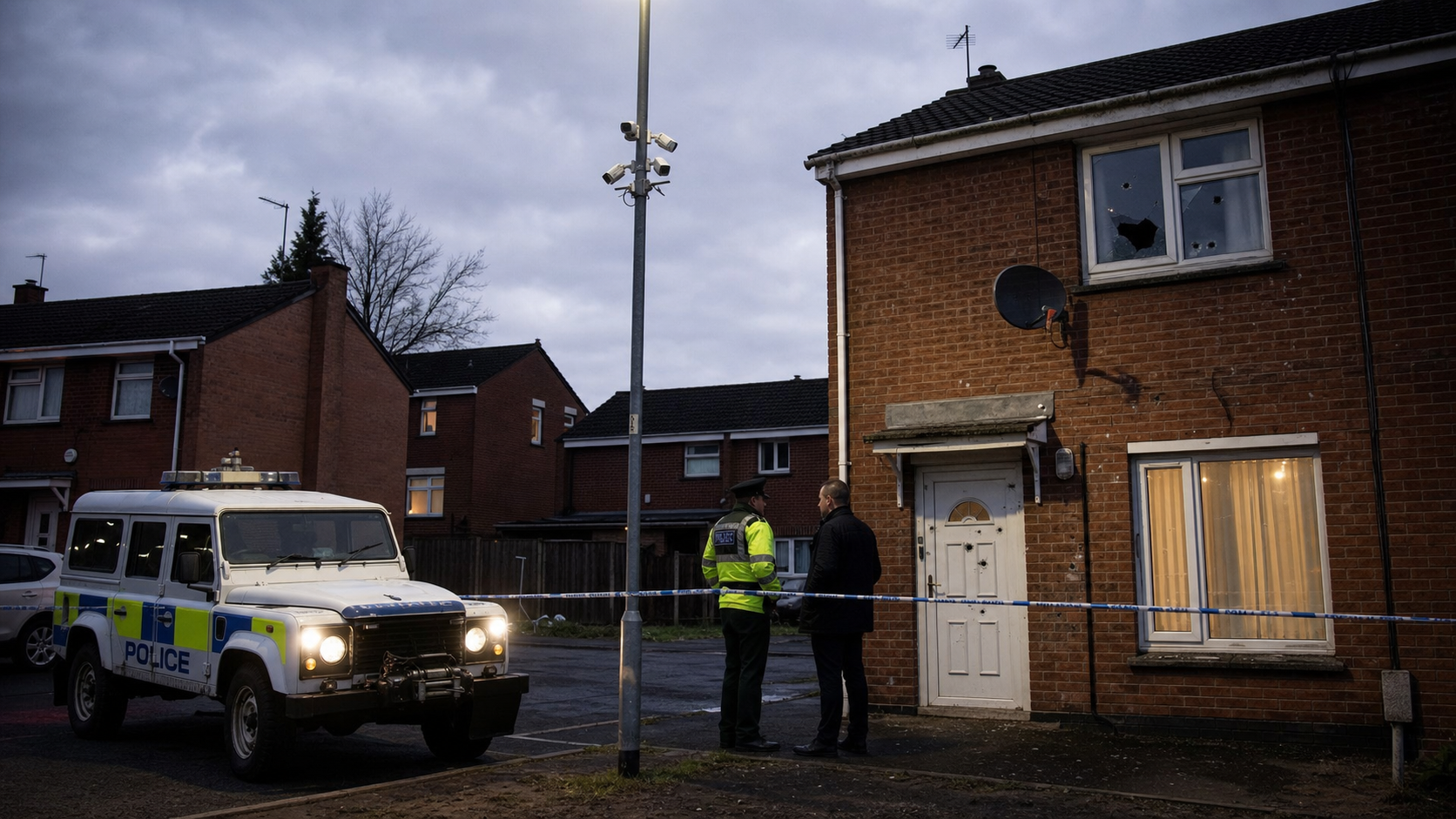 PSNI Investigates Lisburn House Shooting as Gunman Caught on CCTV in Early Morning Attack