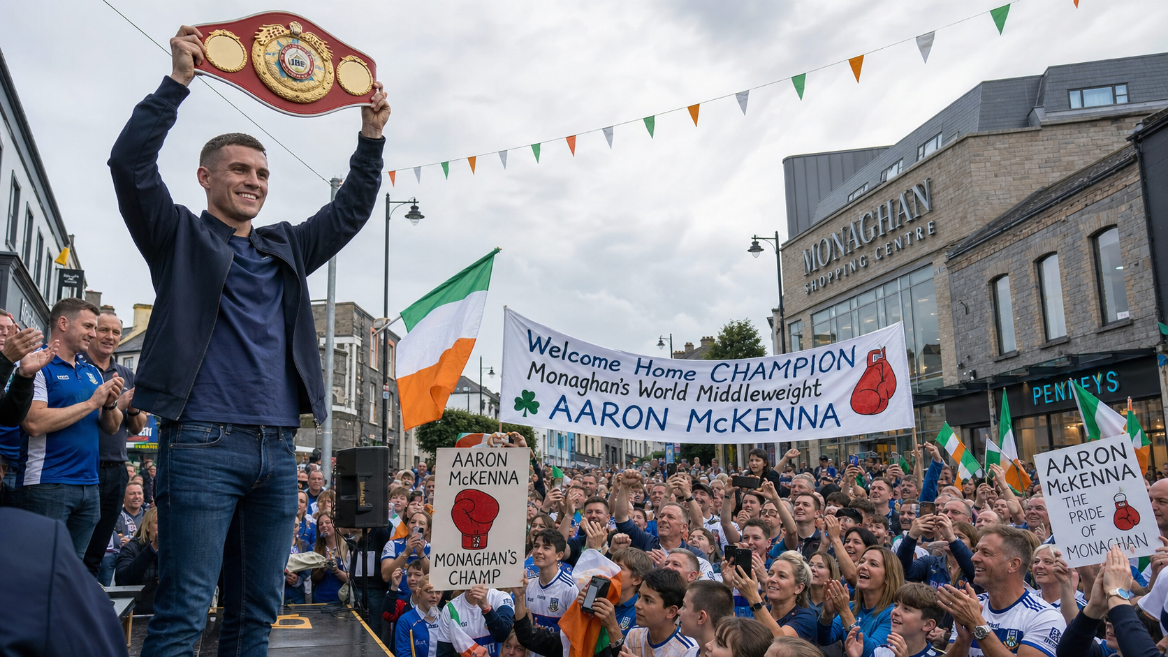 Aaron McKenna Savours World Title Homecoming as Monaghan Celebrates IBF Middleweight Champion