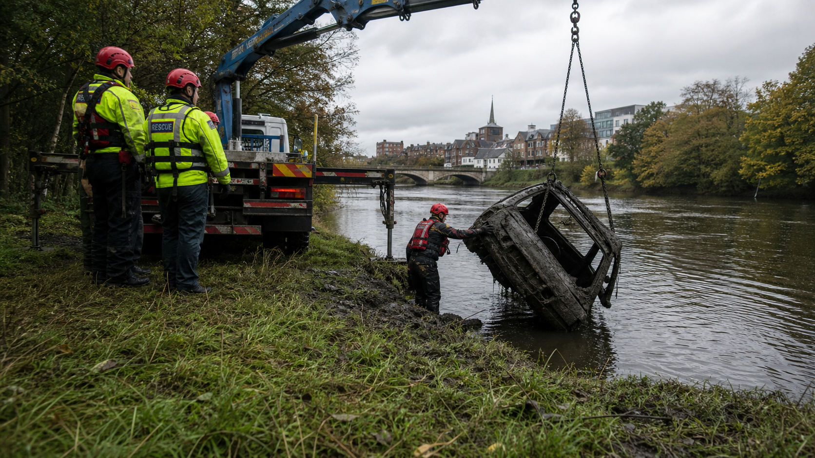 Car Submerged in River Lagan for 53 Years Finally Removed in Four-Hour Community Rescue Operation