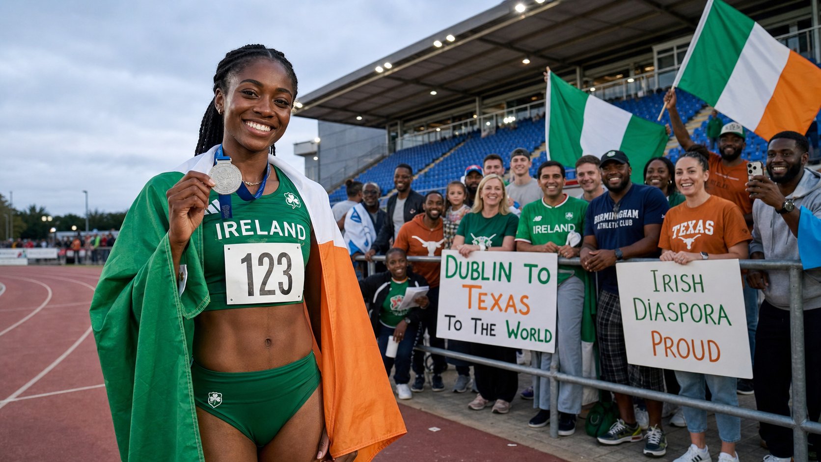From Dublin to Texas to Birmingham: Rhasidat Adeleke's Silver Medal Inspires Irish Diaspora Worldwide