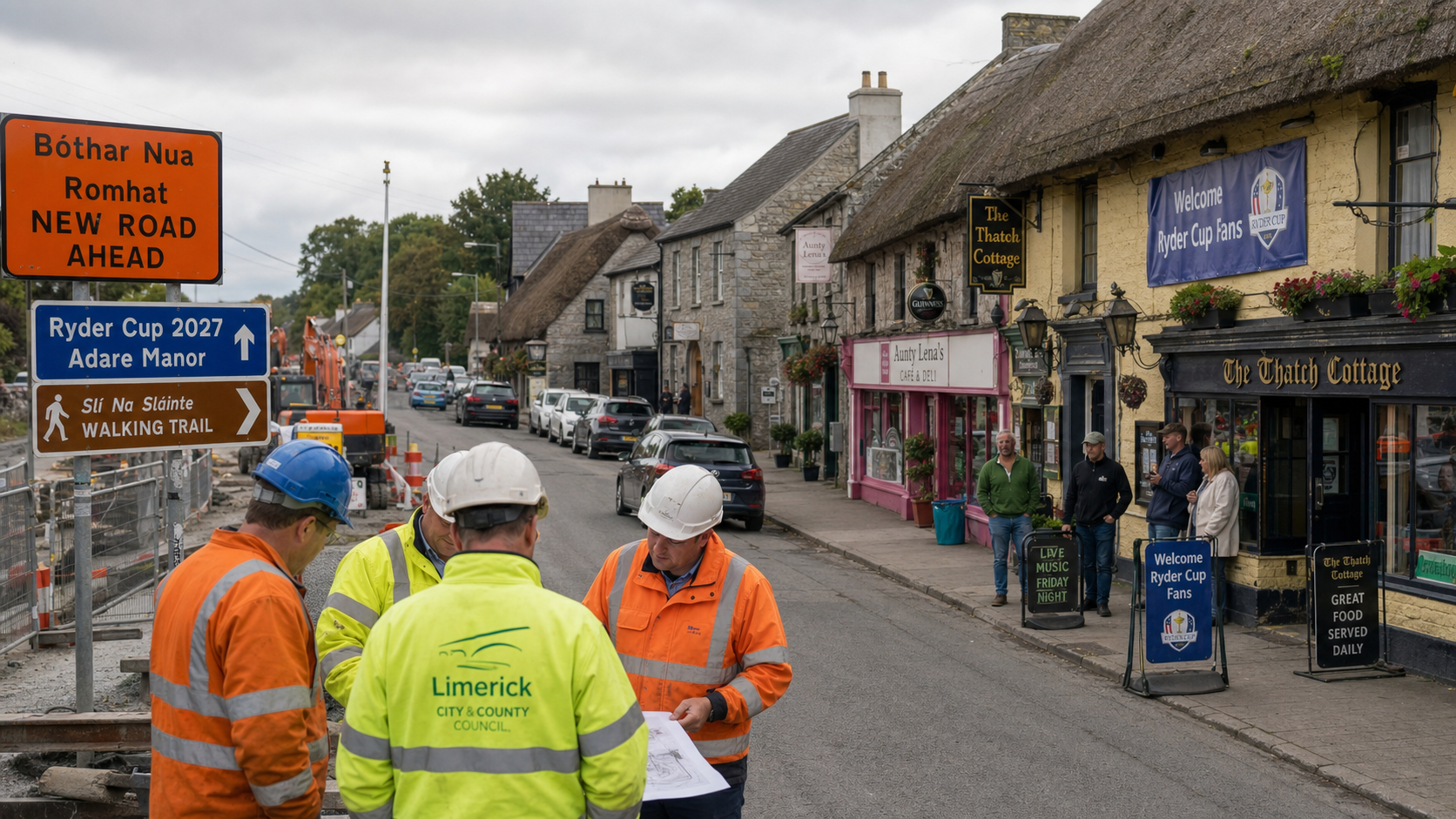 Adare Village Prepares for Global Spotlight as Ryder Cup 2027 Infrastructure Takes Shape in Limerick