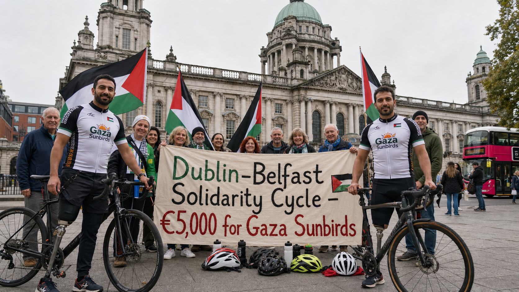 Gazan Paracyclists Complete Dublin-Belfast Solidarity Cycle Raising €5,000 for Gaza Sunbirds Team