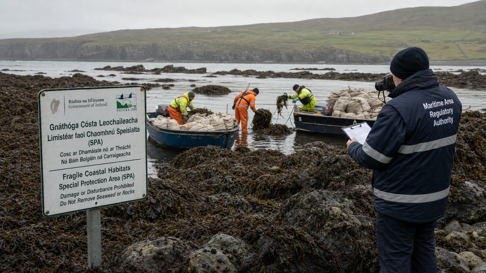 Maritime Regulator Investigates Illegal Seaweed Harvesting in Protected Irish Coastal Areas as 51,000-Tonne Commercial Applications Stall