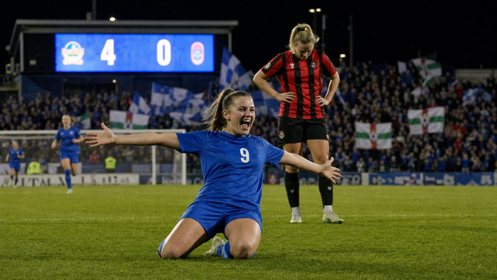 Cora Chambers Nets Fifth Hat-Trick of Season as Linfield Women Demolish Crusaders Strikers 7-1