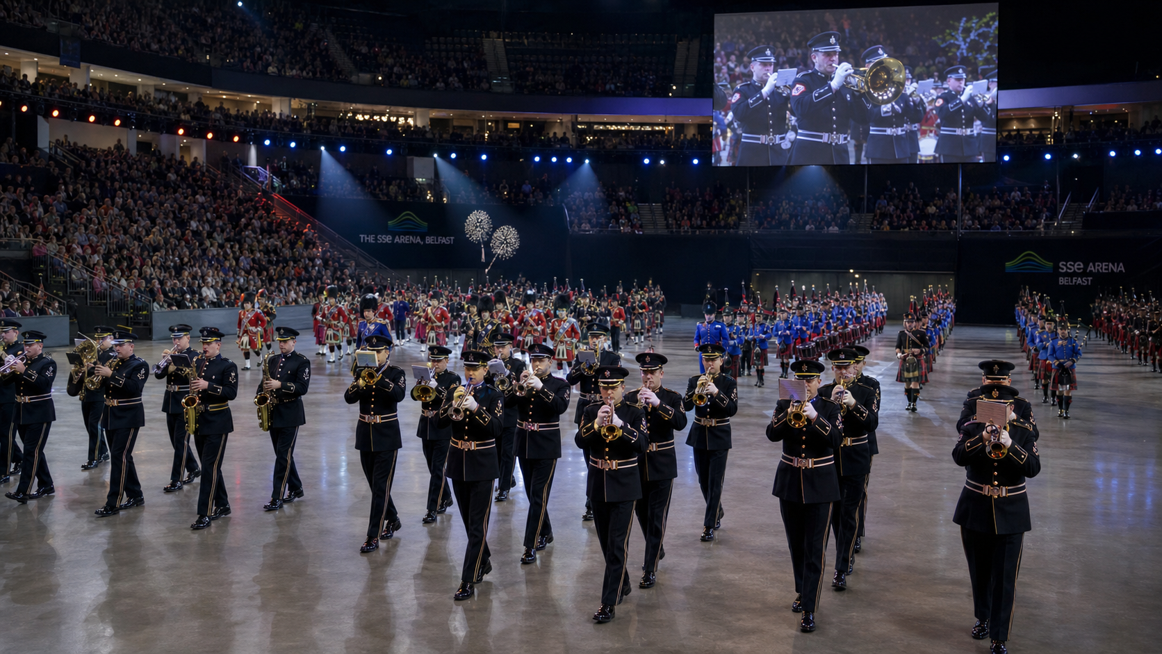 Belfast International Tattoo Opens at SSE Arena with Bands and Display Teams from Across Europe
