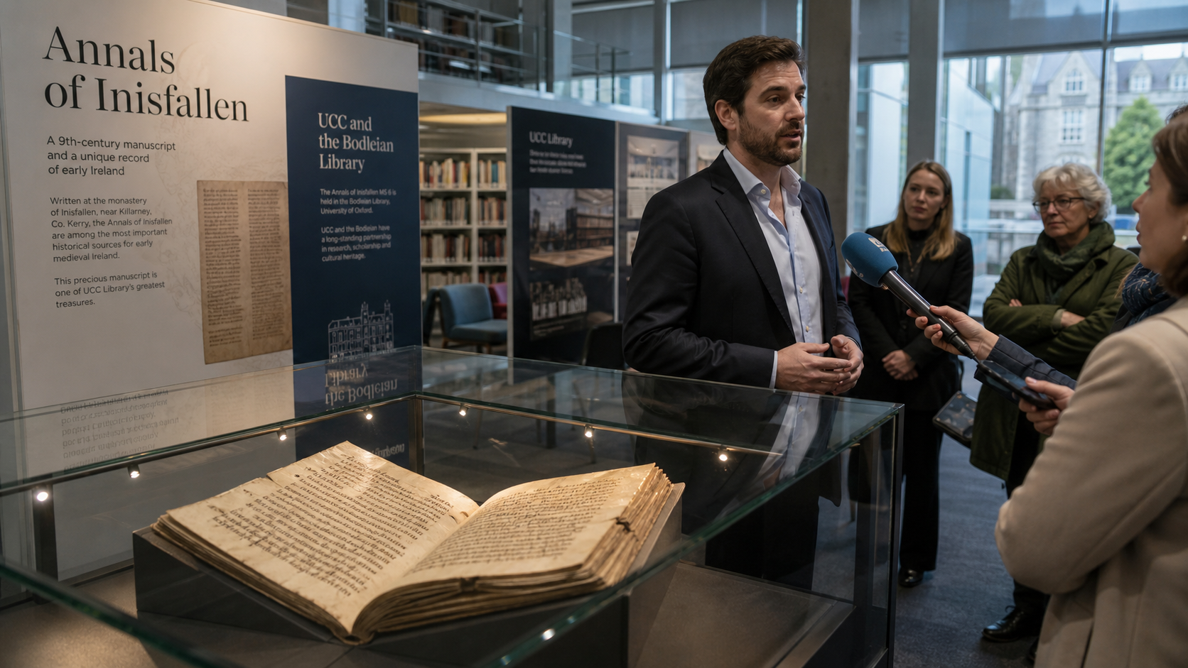 Sinn Féin TD Calls for Permanent Return of Annals of Inisfallen as Medieval Manuscript Goes on Display at UCC