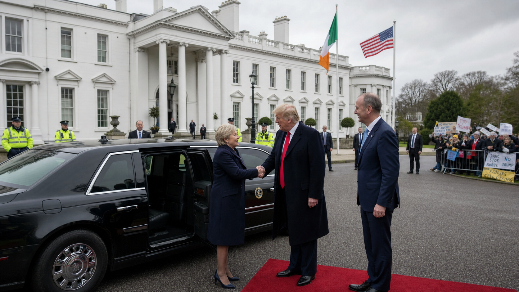 Trump Arrives in Ireland for Doonbeg Irish Open Visit in Diplomatic High-Wire Act for Coalition Government