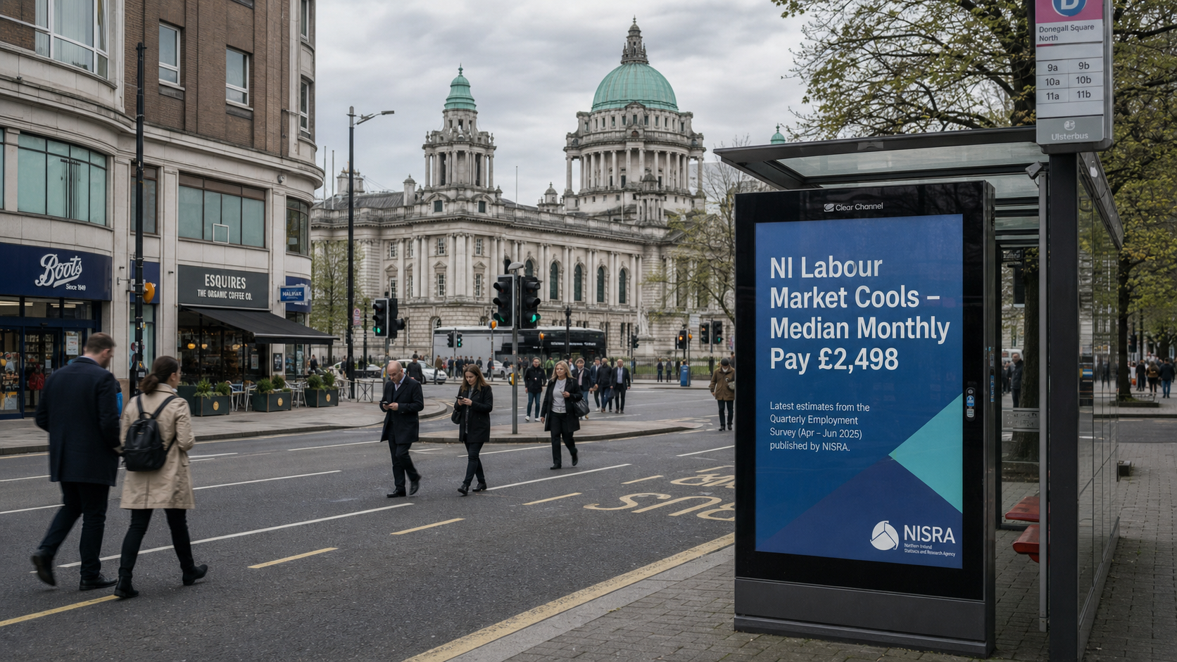 NI Labour Market Cools After Record July Growth as Median Monthly Pay Reaches £2,498