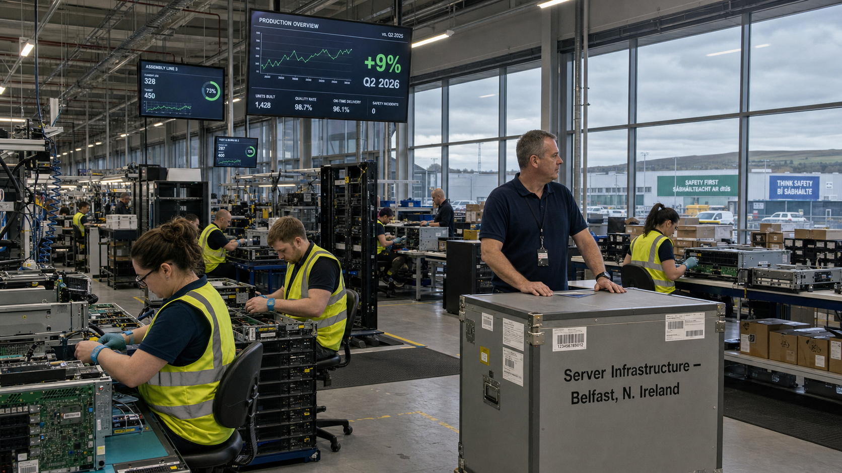 Northern Ireland Manufacturing Surges 9% as Data Centre Boom Drives Electronics Sector to Record Growth